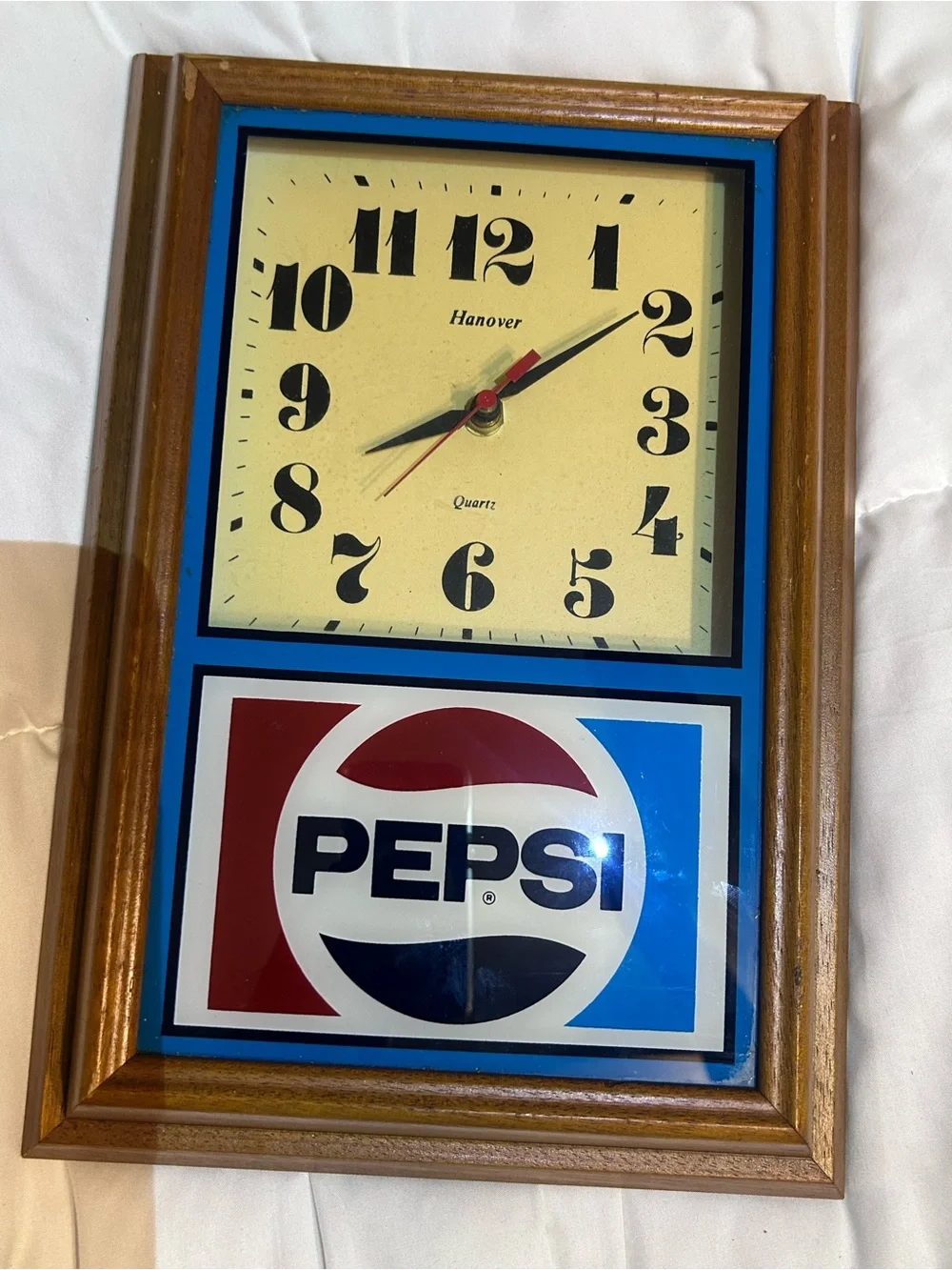 Pepsi Vintage Wall Clock by Hanover - Blue, Red, Black